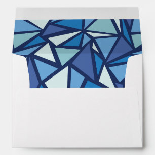 Enveloppes Motif Abstrait de glace bleue