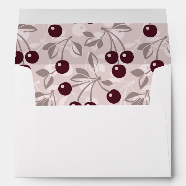 Enveloppes Motif aux cerises 2 (Dos (Bas))