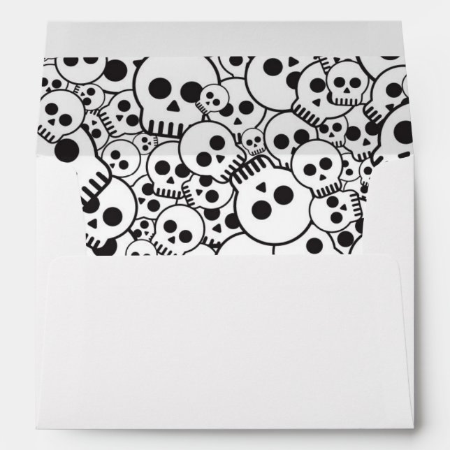 Enveloppes Motif aux crânes (Dos (Bas))