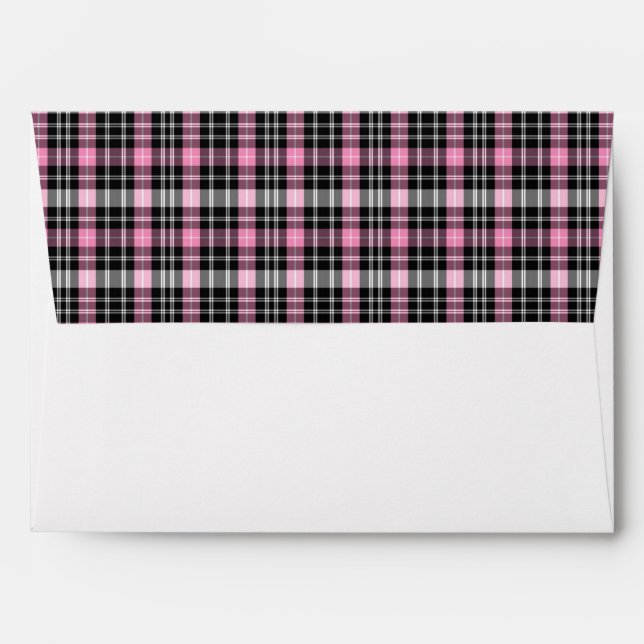 Enveloppes Motif classique rose noir blanc (Dos (Haut rabat))