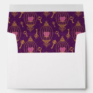 Enveloppes Motif-Clés-Coeurs