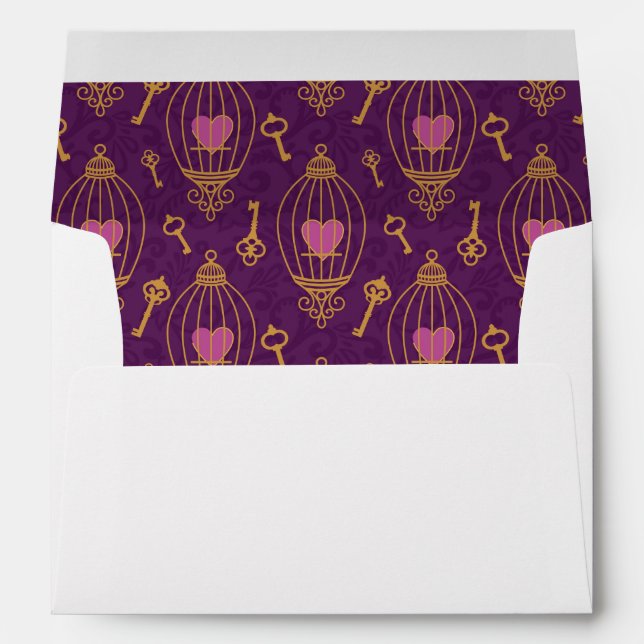 Enveloppes Motif-Clés-Coeurs (Dos (Bas))