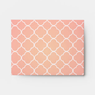 Enveloppes Motif Coral Rose Quatrefoil