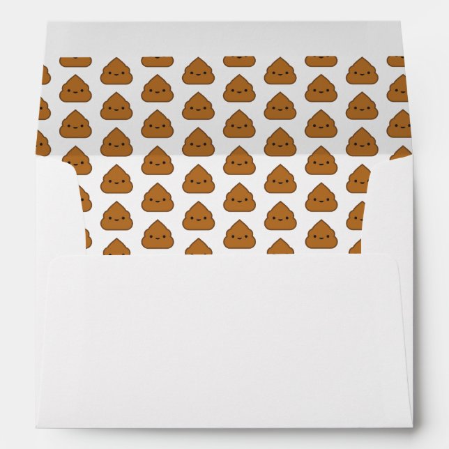 Enveloppes Motif Cute Poop (Dos (Bas))