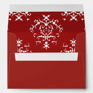 Enveloppes Motif Damas, Damas rouge, Damas français