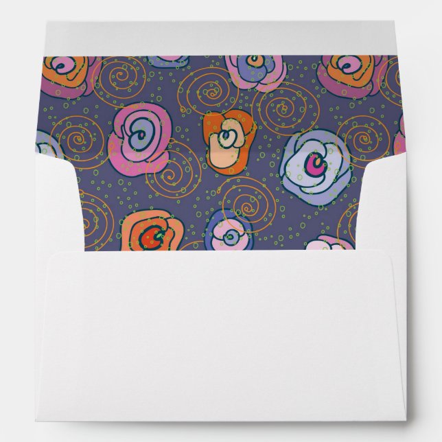 Enveloppes motif de champ rose Abstrait (Dos (Bas))