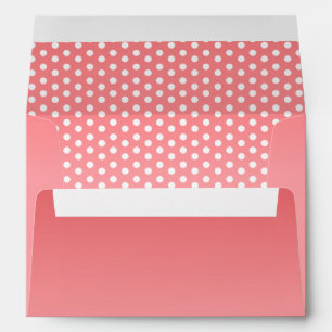 Enveloppes Motif de corail de pois