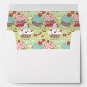 Enveloppes motif de Cupcake