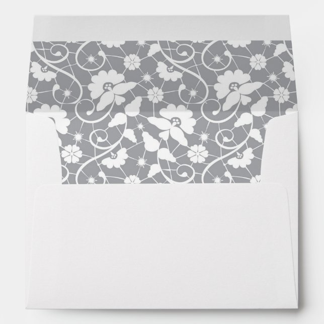 Enveloppes Motif de dentelle florale (Dos (Bas))