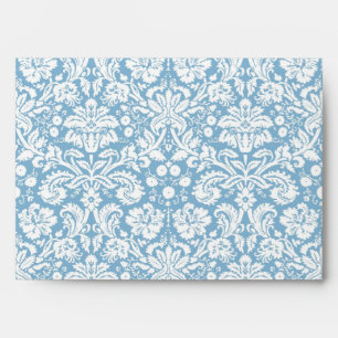 Enveloppes Motif de fantaisie bleu de damassé