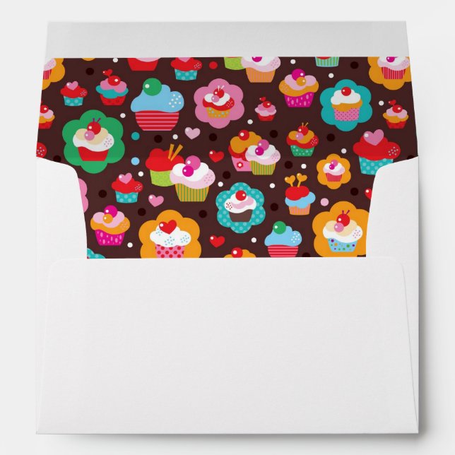 Enveloppes Motif de gâteau de la Coupe Cute (Dos (Bas))