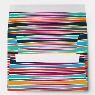 Enveloppes Motif de lignes abstraites colorées