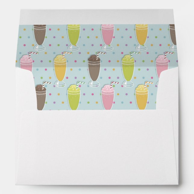 Enveloppes Motif de Milkshake (Dos (Bas))