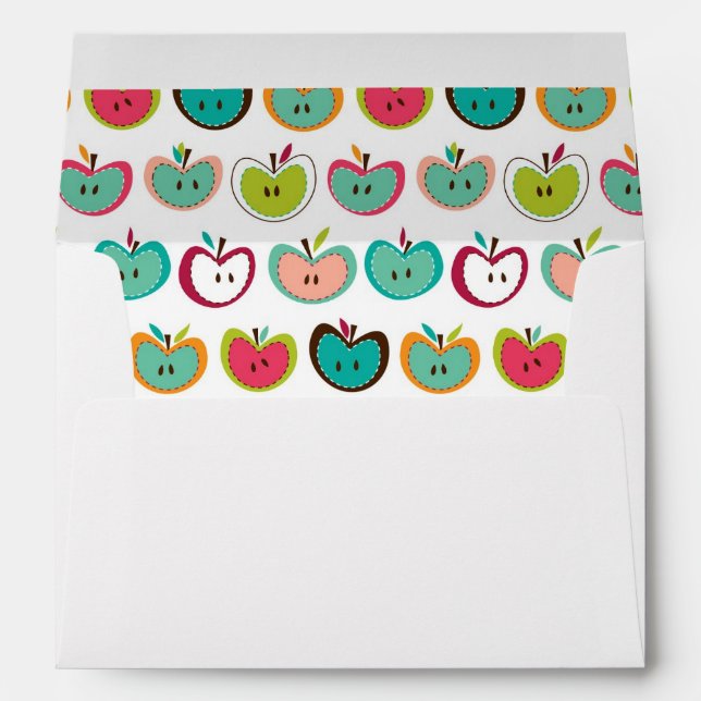 Enveloppes motif de pomme cuite (Dos (Bas))