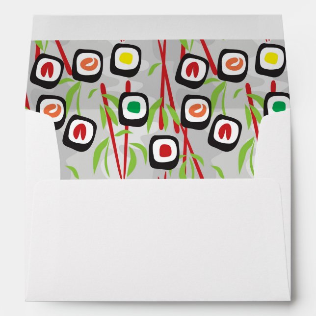 Enveloppes Motif de sushi (Dos (Bas))