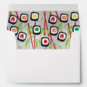 Enveloppes Motif de sushi