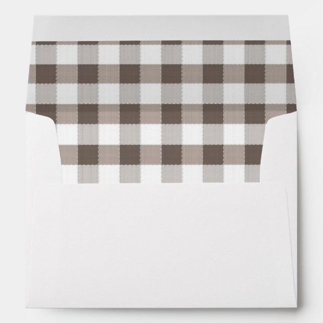 Enveloppes Motif de tissu de table Brown (Dos (Bas))
