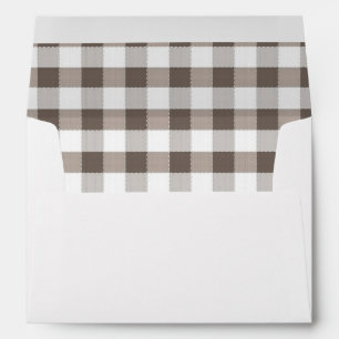 Enveloppes Motif de tissu de table Brown