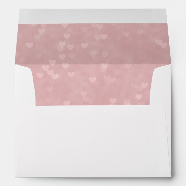 Enveloppes Motif des Coeurs épars (Dos (Bas))