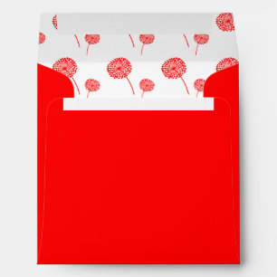 Enveloppes Motif des Dandelions rouges