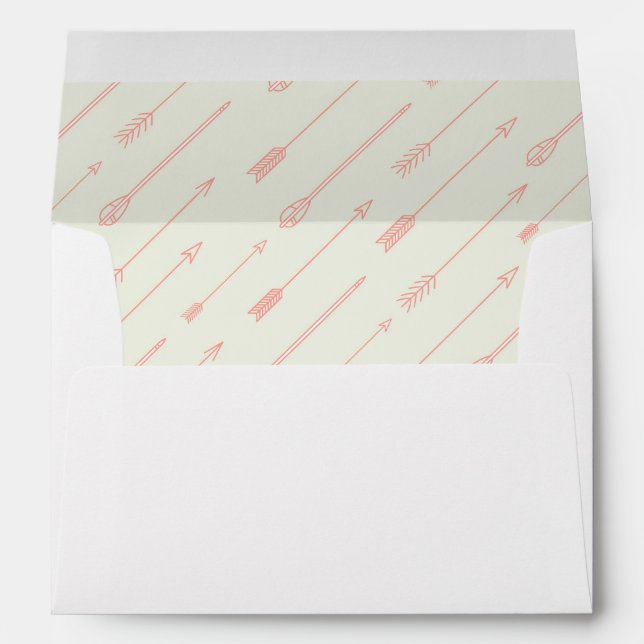 Enveloppes Motif des flèches encadrées de corail (Dos (Bas))