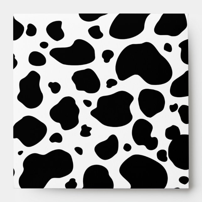 Enveloppes Motif des points de vache Poster de animal noir et (Devant)