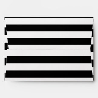 Enveloppes Motif des rayures des lignes noires et blanches