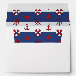 Enveloppes Motif D'Étoiles Et De Grilles Nautiques