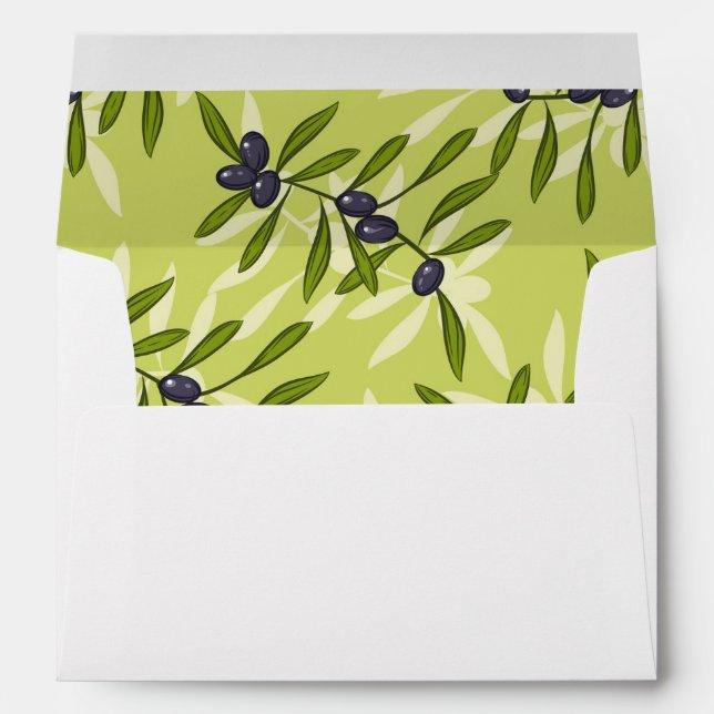 Enveloppes Motif d'olive (Dos (Bas))