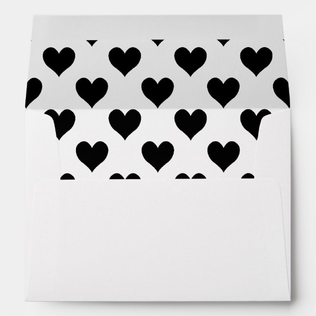 Enveloppes Motif du coeur noir (Dos (Bas))