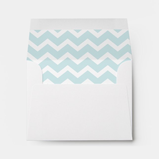 Enveloppes Motif élégant Aqua Zig Zag Chevron (Dos (Bas))