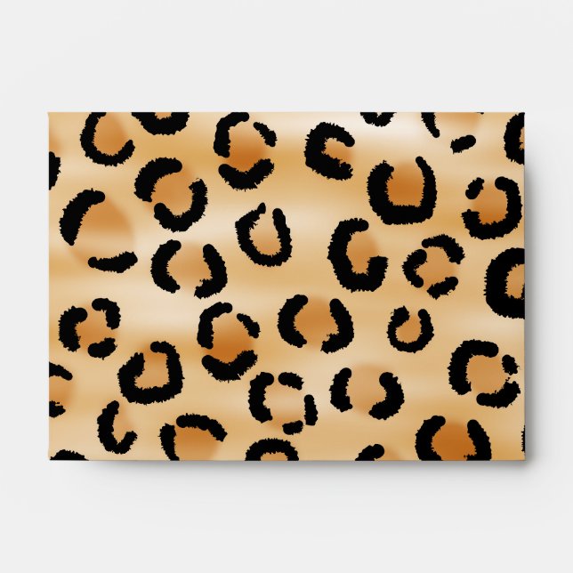 Enveloppes Motif Empreinte de léopard Monogramme personnalisé (Devant)