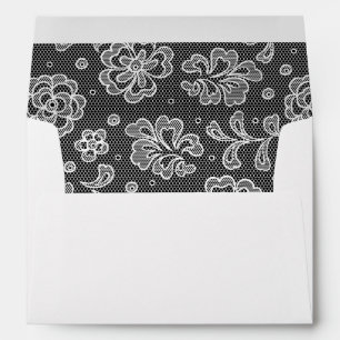 Enveloppes motif en tissu de dentelle 1