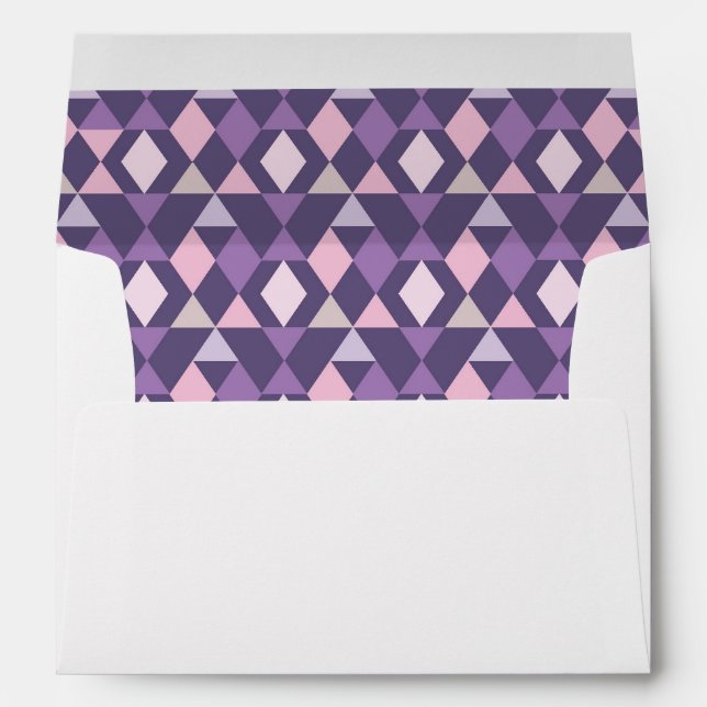Enveloppes Motif géométrique de l'arabe mauve (Dos (Bas))