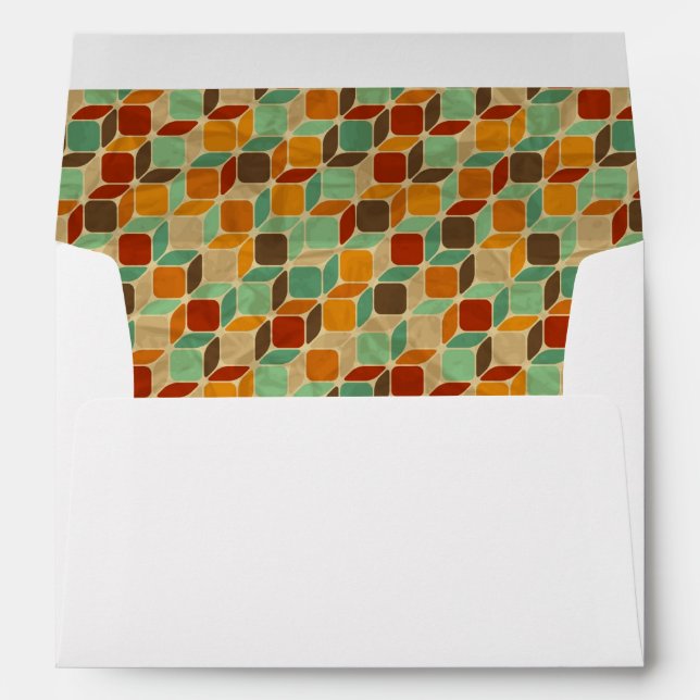 Enveloppes motif géométrique rétro 4 (Dos (Bas))