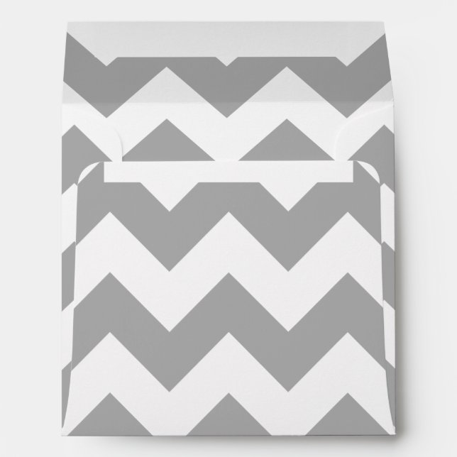 Enveloppes Motif Grey Zigzag (Dos (Bas))