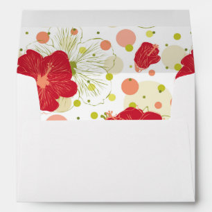 Enveloppes Motif Hibiscus tiré à la main