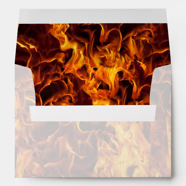 Enveloppes Motif incendie et flamme (Dos (Bas))