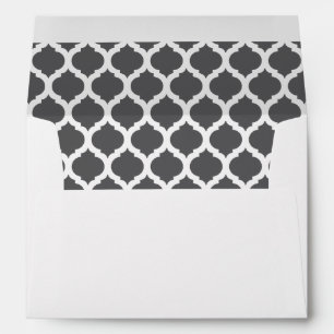 Enveloppes Motif marocain A7 gris foncé