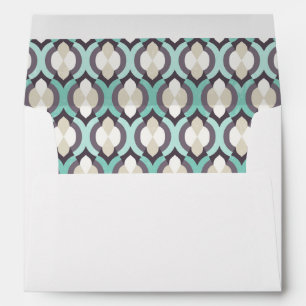 Enveloppes Motif marocain turquoise