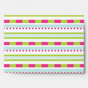 Enveloppes Motif mignonne rose verte à la menthe