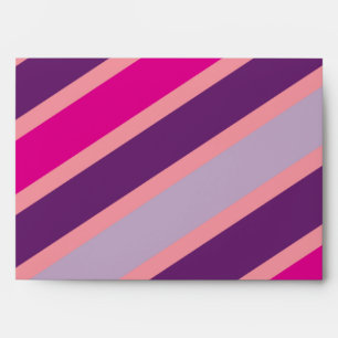 Enveloppes Motif moderne avec bandes violettes et roses