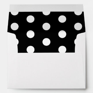 Enveloppes Motif Pois noir et blanc