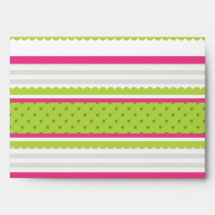 Enveloppes Motif Polka Dot De Pures Blancs De Pink