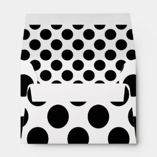 Enveloppes Motif sans couture de points noirs + votre dos