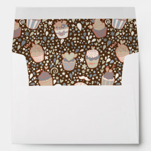 Enveloppes motif sucré à base de savoureux petits gâteaux