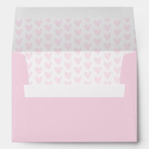 Enveloppes Motifs à carreaux dans les Coeurs Roses