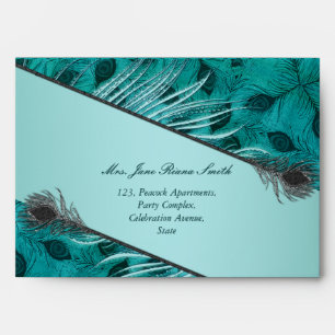 Enveloppes motifs en plumes de paquetage
