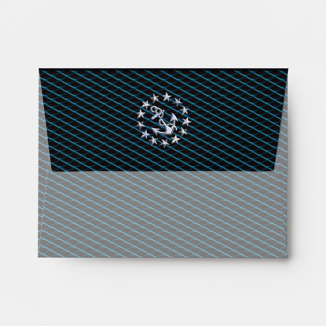 Enveloppes Mousse de mer Chrome Yacht Drapeau Automotive Gril (Dos (Haut rabat))