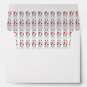 Enveloppes "Moutons avec coeur"